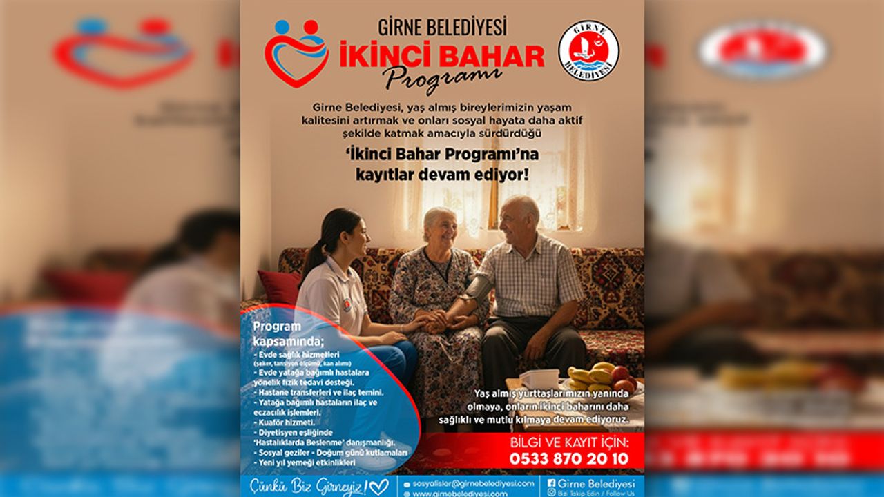 Girne Belediyesi ‘İkinci Bahar Programı’ kayıtları devam ediyor