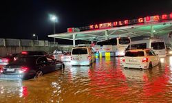 Kapıkule Gümrük Sahası'nı su bastı