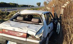 Lefkoşa- Güzelyurt anayolunda trafik kazası...Aracıyla takla atan sürücü hastaneye kaldırıldı