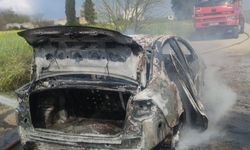 Yanan araç kullanılmaz hale geldi