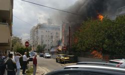 Güney Lefkoşa'daki binada büyük yangın