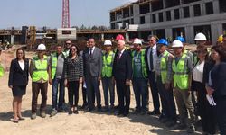 Meclis Başkanı Töre ve Büyükelçi Feyzioğlu, yapımı devam eden yeni Meclis yerleşkesini ziyaret etti