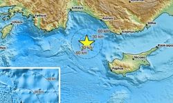 Antalya ile Kıbrıs arasında, 5,5 büyüklüğünde deprem