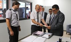 Maliye Bakanı Berova, Ercan'da incelemelerde bulundu