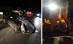 Girne -Tatlısu yolunda kaza... Şiroya çarpan aracın sürücüsü yaralandı