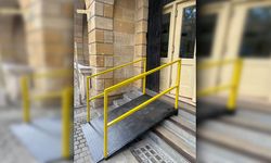 Posta binasına engelli rampası yapıldı