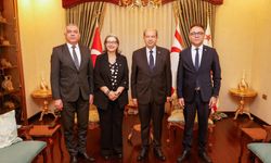 Cumhurbaşkanı Tatar, emekliye ayrılan Şefik ile Yüksek Mahkeme Başkanlığı'na atanan Özerdağ’ı kabul etti