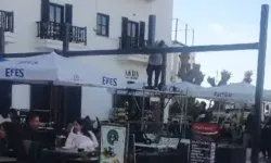 Girne Antik Liman’da İzinsiz Tente Girişimi Durduruldu