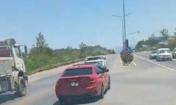 Tehlikeli sürüş yapan sürücü Girne trafik ekipleri tarafından rapor edildi