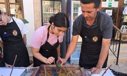 SAMTAY'ın Gazimağusa’daki merkezinde çocuklara ebru eğitimi verildi