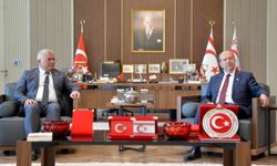 Tatar, veda ziyaretleri yapan Sivil Savunma Teşkilatı Başkanı Karaca’yı kabul etti