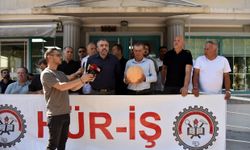 HÜR-İŞ'ten Çalışma ve Sosyal Güvenlik Bakanlığı önünde "kabaklı" eylem...