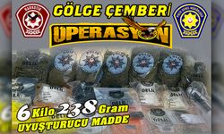 Narkotik “Gölge Çemberi Operasyonu” gerçekleştirdi..6 kilo 238 gram uyuşturucu bulundu