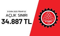 KTAMS: “31 Ekim itibarıyla dört kişilik ailenin açlık sınırı 34 bin 887 TL”