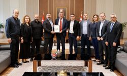 Cumhurbaşkanı Erhürman, KTAMS’ı kabul etti