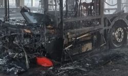 Seyir halindeki otobüste yangın