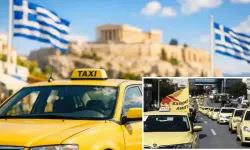 Atina'da taksiciler 3 günlük greve gitti