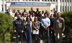 KTOEÖS Lefkoşa Polis Müdürlüğü önünde basın açıklaması yaptı
