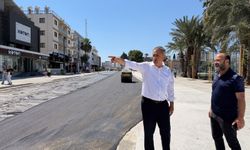 Salamis Yolunda asfaltlama başladı