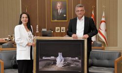 Erhürman, Eski Eserler ve Müzeler Dairesi Müdürü Emine Hilkat’ı kabul etti