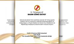 Gazeteciler Birliği, 11 Temmuz Basın Günü resepsiyonu düzenliyor