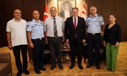 Öztürkler, Kıbrıs Türk Polis Mensupları Derneği heyetini kabul etti