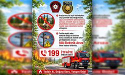 İtfaiye Müdürlüğü halkı yangın riskine karşı tedbir alarak felaketi önlemeye çağırdı
