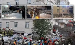 Maltepe'de 7 katlı binanın 3 katı çöktü. İki can kaybı