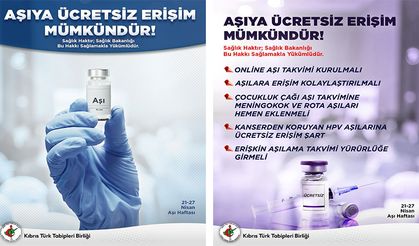 KTTB: “Aşıya ücretsiz erişim mümkündür; sağlık haktır, Sağlık Bakanlığı bu hakkı sağlamalı"