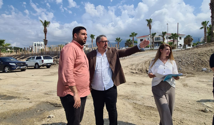Girne Belediyesi ve İnşaat Mühendisleri Odası’ndan Girne Kalesi mevkiinde inceleme