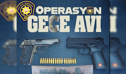 “Gece Avı” operasyonunda uyuşturucu, iki tabanca ve mermi ele geçirildi, iki kişi tutuklandı