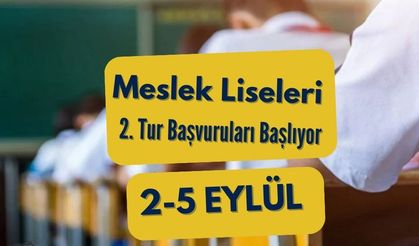 Meslek Liselerinin 9. Sınıflarına başvurmak isteyen öğrenciler için son tarih 2-5 Eylül