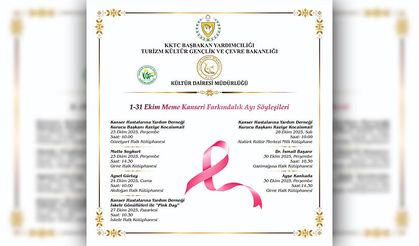 Kültür Dairesi, 1-31 Ekim Meme Kanseri Farkındalık Ayı için Milli Kütüphane ve Halk Kütüphanelerinde söyleşiler düzenliy