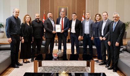 Cumhurbaşkanı Erhürman, KTAMS’ı kabul etti