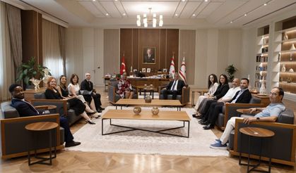 Cumhurbaşkanı Erhürman, Dünya Tabipler Birliği Başkanı Dr. Jacqueline Kitulu’yu kabul etti