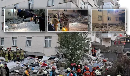 Maltepe'de 7 katlı binanın 3 katı çöktü. İki can kaybı