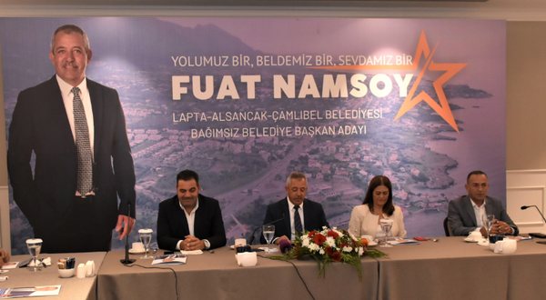 Namsoy, Lapta-Alsancak-Çamlıbel Belediyesi başkanlığı adaylığını basın toplantısıyla duyurdu