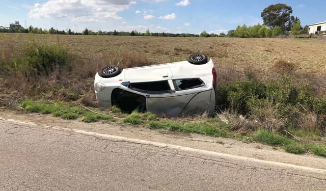 Kumyalı - Ziyamet anayolunda trafik kazası.. 1 yaralı