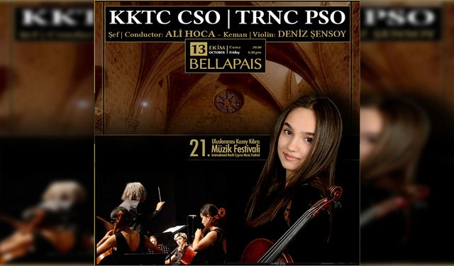 21. Uluslararası Kuzey Kıbrıs Müzik Festivali KKTC CSO & Deniz Şensoy konseri ile devam ediyor