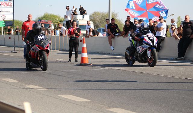 Mevlevi’de Güven Sigorta Motodrag yarışı yapıldı