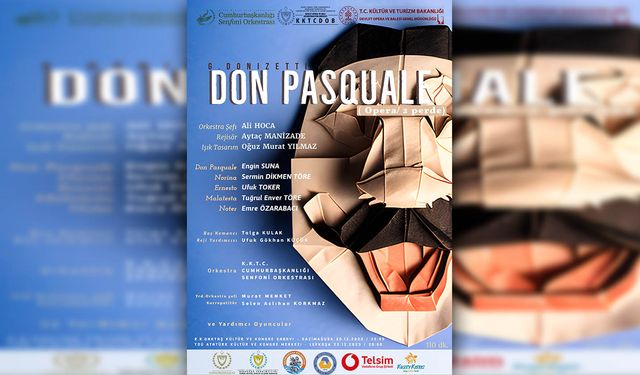 "Don Pasquale" operası ülke prömiyeri çarşamba günü yapılıyor