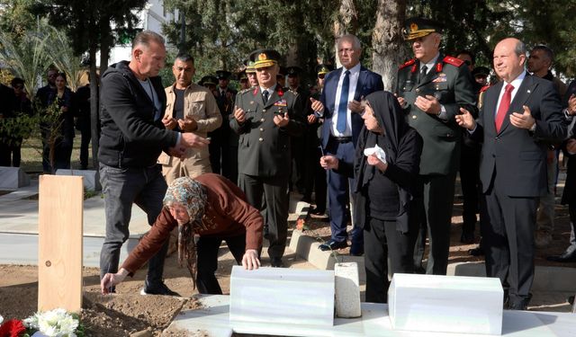 Cumhurbaşkanı Tatar, şehit Erdoğan Derviş için düzenlenen devlet törenine katıldı