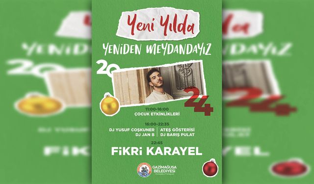 Gazimağusa Belediyesi yeni yılı etkinliklerle karşılayacak