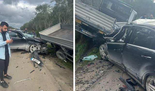 Gazimağusa - Karpaz ana yolunda kaza… 1’i ağır olmak üzere 3 kişi yaralandı