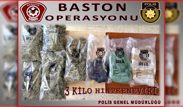 Mormenekşe’de bir otomobilde 3 kilo uyuşturucu bulundu, 2 kişi tutuklandı