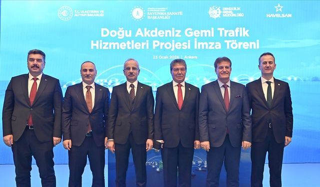 Başbakan Üstel, Doğu Akdeniz Gemi Trafik Hizmetleri Sistemi Kurulumu Projesi imza töreninde konuştu