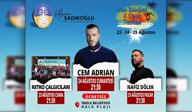 İskele Belediyesi 4. Deniz Festivali cuma günü başlıyor