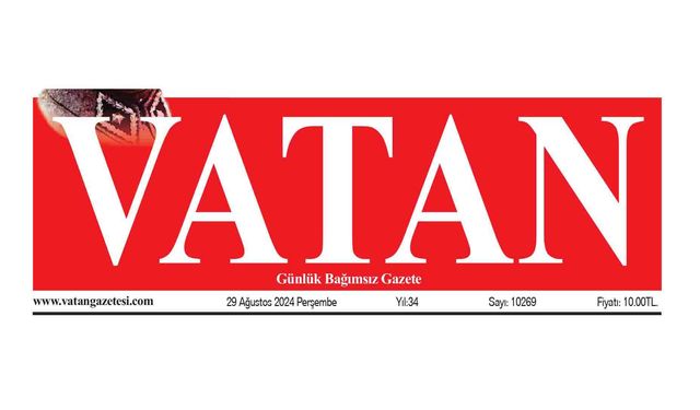 VATAN Manşet - 29 Ağustos 2024