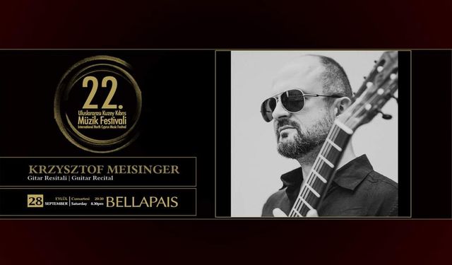 Krzysztof Meisinger Gitar Resitali cumartesi akşamı Bellapais Manastırı'nda