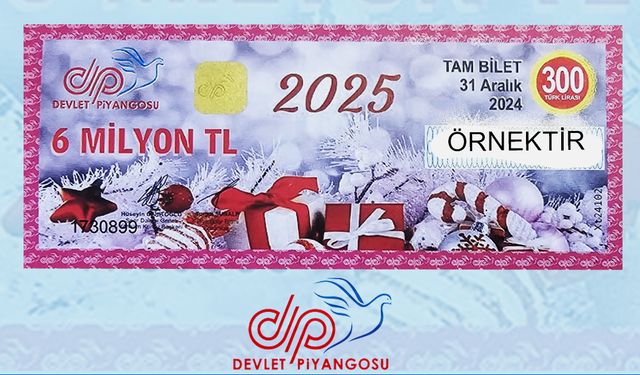 Devlet Piyangosu'nun yılbaşı çekilişinin büyük ikramiyesi 6 milyon TL